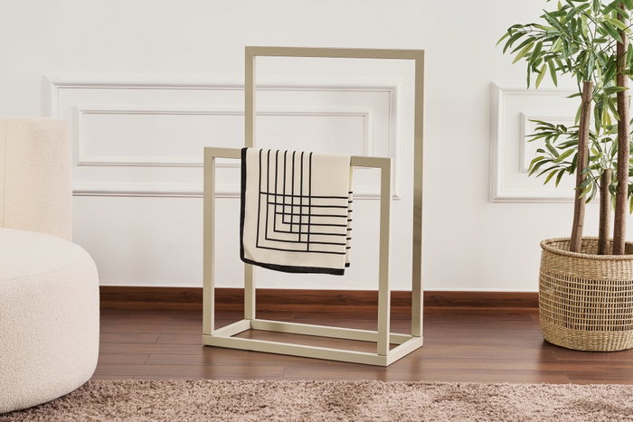 Hanah Home Ged-032-B Perchero de Metal Color Topo con Múltiples Ganchos y Estantes para Vestíbulo